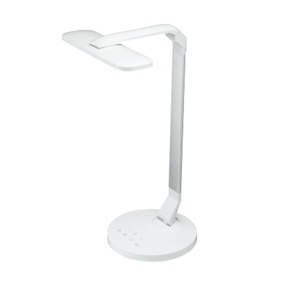 ヤザワコーポレーション 調光調色USB出力機能付き LEDデスクスタンド ホワイト SDL10C01WH 1個(ご注文単位1個)【直送品】
