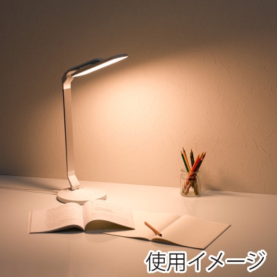 ヤザワコーポレーション 調光調色USB出力機能付き LEDデスクスタンド ホワイト SDL10C01WH 1個(ご注文単位1個)【直送品】