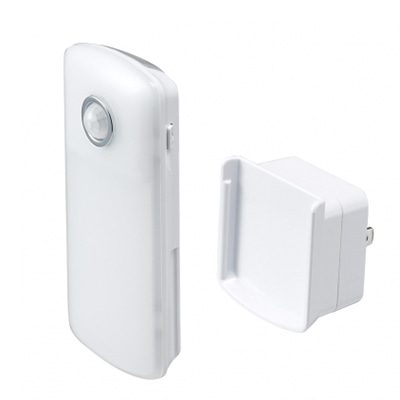 ヤザワコーポレーション 無接点充電式 人感明暗ナイトライト NCHSMN68WH 1個(ご注文単位1個)【直送品】