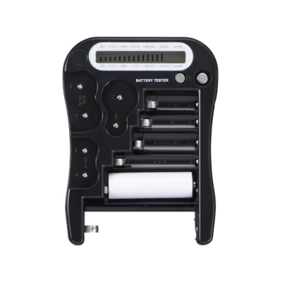 ヤザワコーポレーション デジタル電池残量チェッカー MW01BK 1個(ご注文単位1個)【直送品】