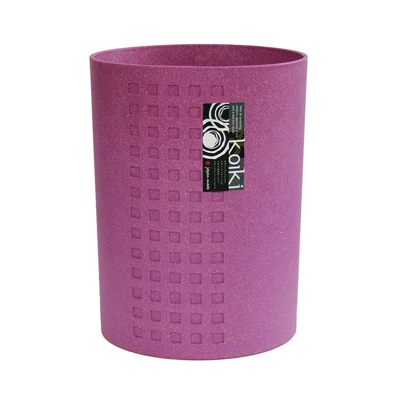 八幡化成 ゴミ箱 コイキモダン 丸型 小 パープル 223573 1個（ご注文単位1個）【直送品】