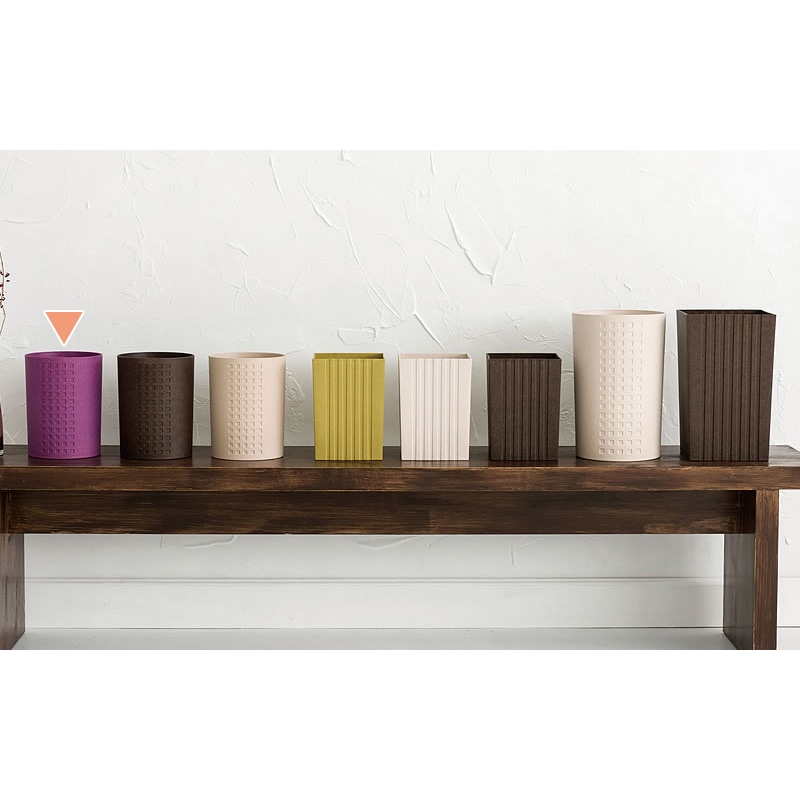 八幡化成 ゴミ箱 コイキモダン 丸型 小 パープル 223573 1個(ご注文単位1個)【直送品】