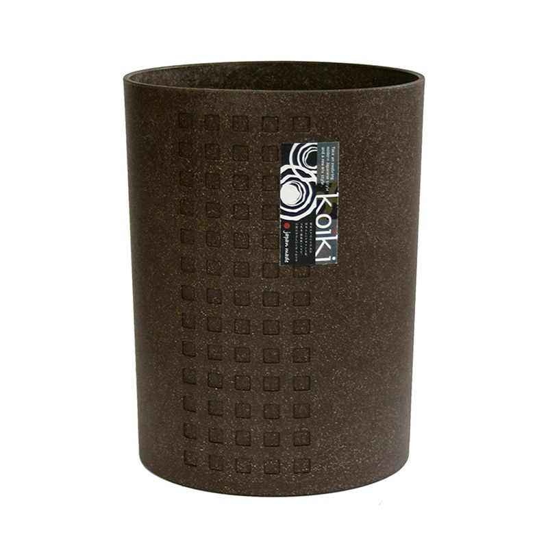 八幡化成 ゴミ箱 コイキモダン 丸型 小 ブラウン 223580 1個（ご注文単位1個）【直送品】