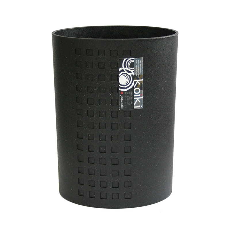 八幡化成 ゴミ箱 コイキモダン 丸型 小 ブラック 223597 1個（ご注文単位1個）【直送品】