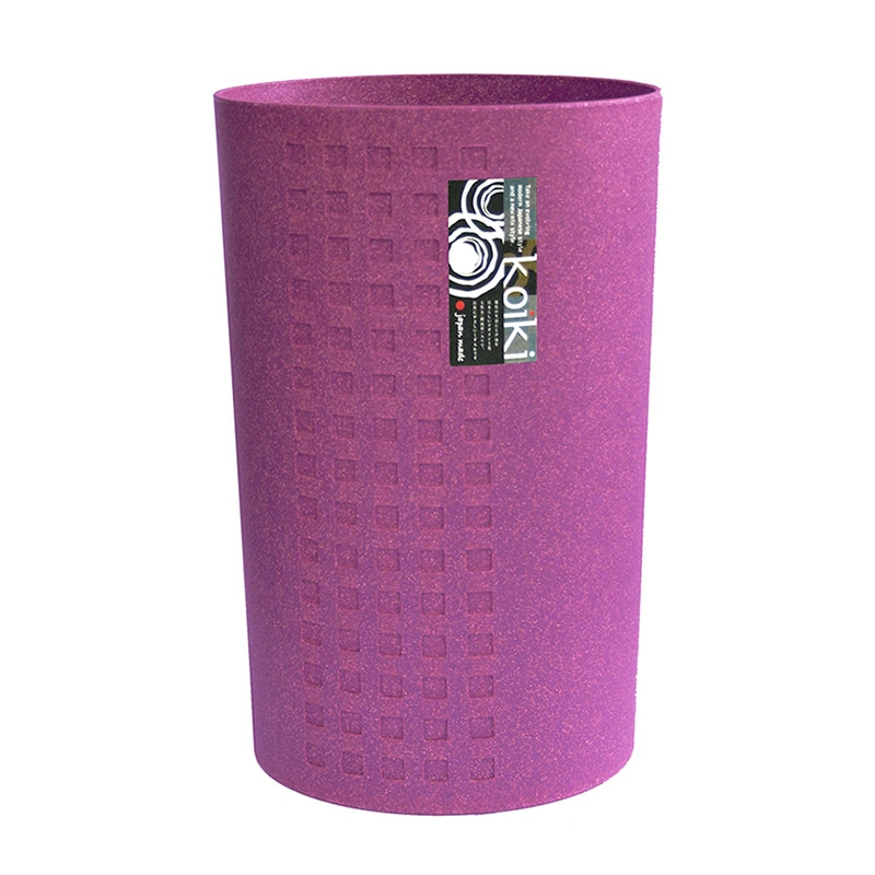 八幡化成 ゴミ箱 コイキモダン 丸型 大 パープル 223627 1個（ご注文単位1個）【直送品】