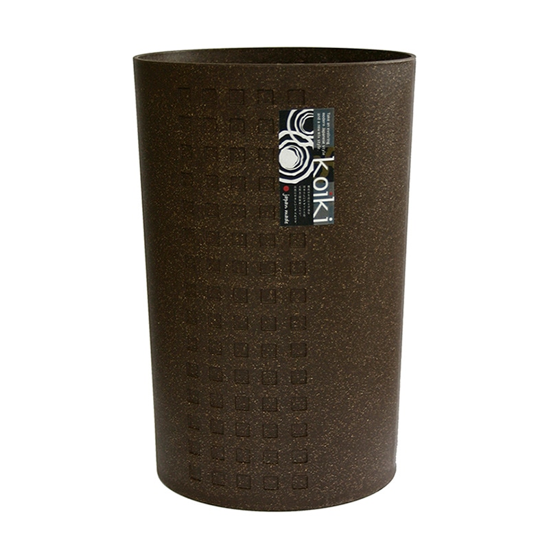 八幡化成 ゴミ箱 コイキモダン 丸型 大 ブラウン 223634 1個（ご注文単位1個）【直送品】