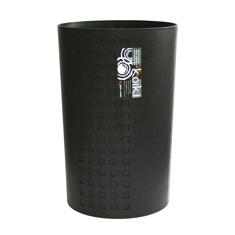 八幡化成 ゴミ箱 コイキモダン 丸型 大 ブラック 223641 1個（ご注文単位1個）【直送品】