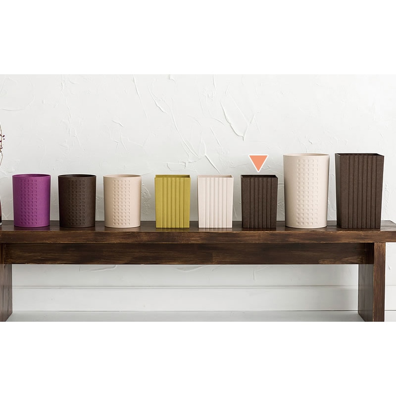 八幡化成 ゴミ箱 コイキモダン 角型 小 ブラウン 223689 1個(ご注文単位1個)【直送品】