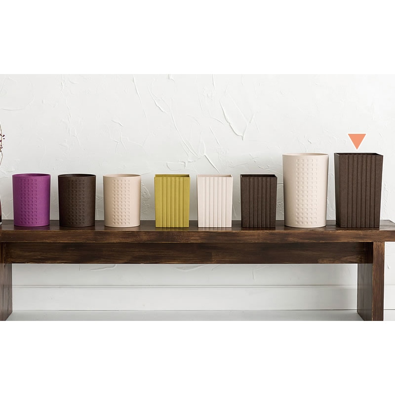 八幡化成 ゴミ箱 コイキモダン 角型 大 ブラウン 223733 1個(ご注文単位1個)【直送品】