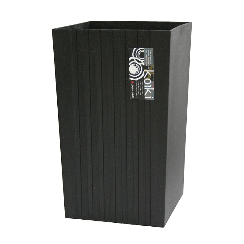 八幡化成 ゴミ箱 コイキモダン 角型 大 ブラック 223740 1個（ご注文単位1個）【直送品】