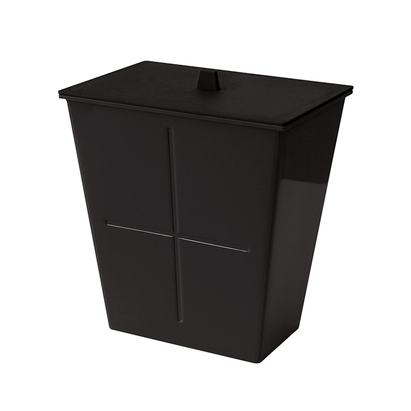 八幡化成 アンブルトラッシュ S フタ付き ブラック 232735 1個（ご注文単位1個）【直送品】