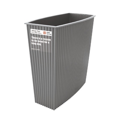 八幡化成 ウェイビー ゴミ箱 WB606 ニューグレー 238805 1個(ご注文単位1個)【直送品】