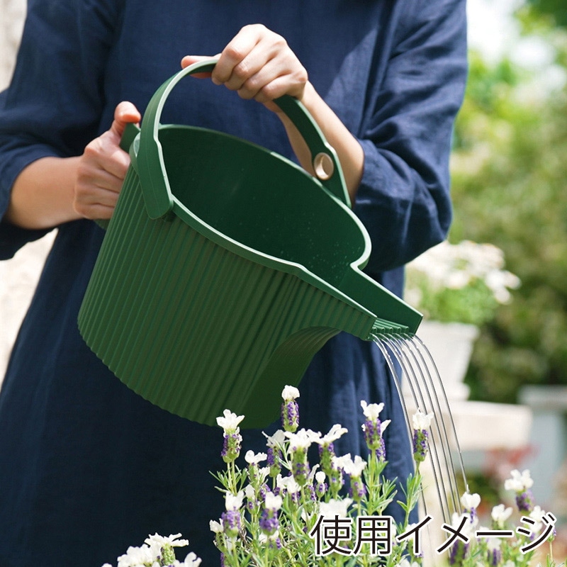 八幡化成 ガーデンビートル フォンタナジョウロ 5L ダークグリーン 244776 1個(ご注文単位1個)【直送品】