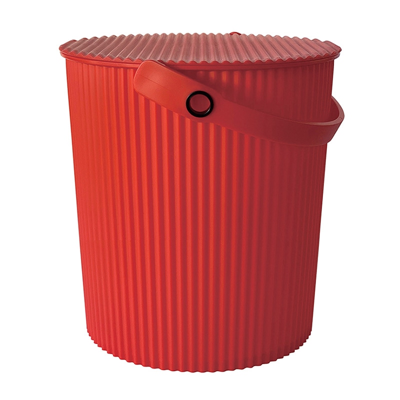 八幡化成 カラーバケット フタ付き 20L レッド 246336 1個（ご注文単位1個）【直送品】
