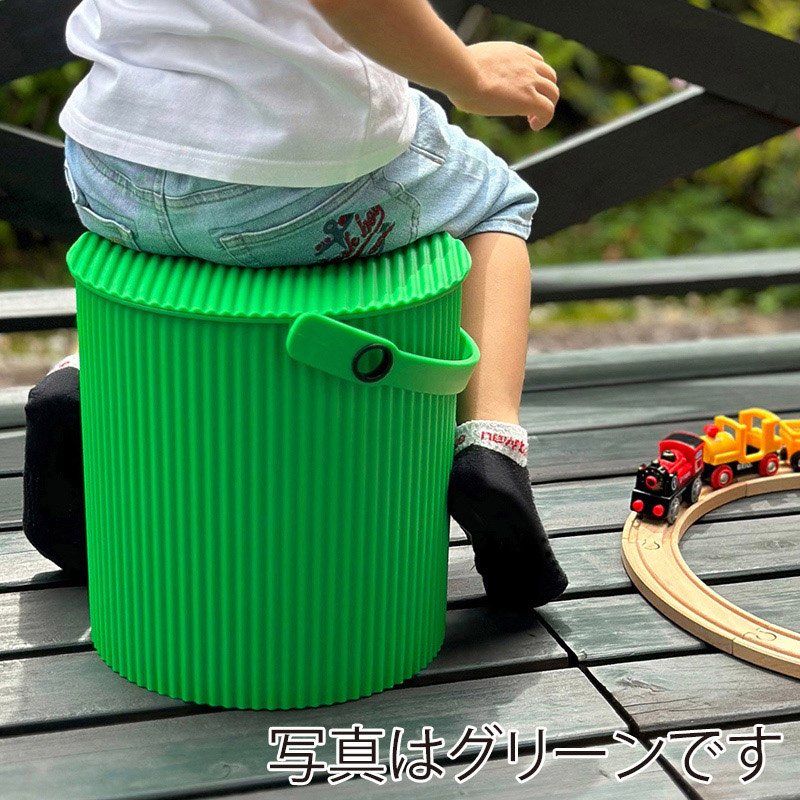 八幡化成 カラーバケット フタ付き 20L イエロー 246343 1個(ご注文単位1個)【直送品】