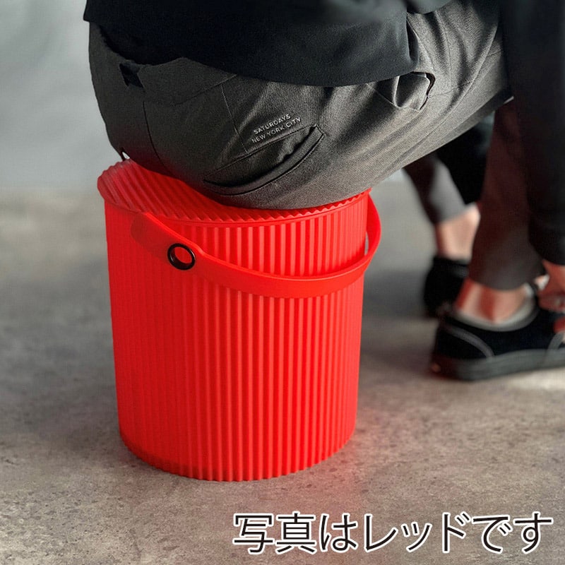 八幡化成 車載用座れる防災バケツセット 17点セット イエロー 248491 1個(ご注文単位1個)【直送品】