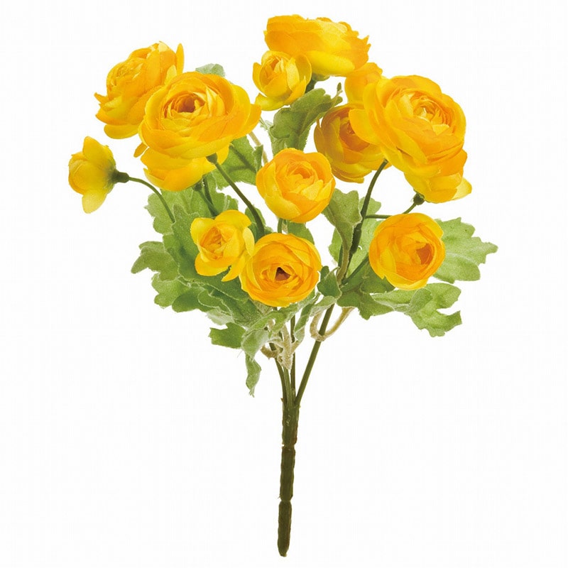 東京堂 造花　カレンラナンブッシュ FM6069 イエロー 1本（ご注文単位1本）【直送品】