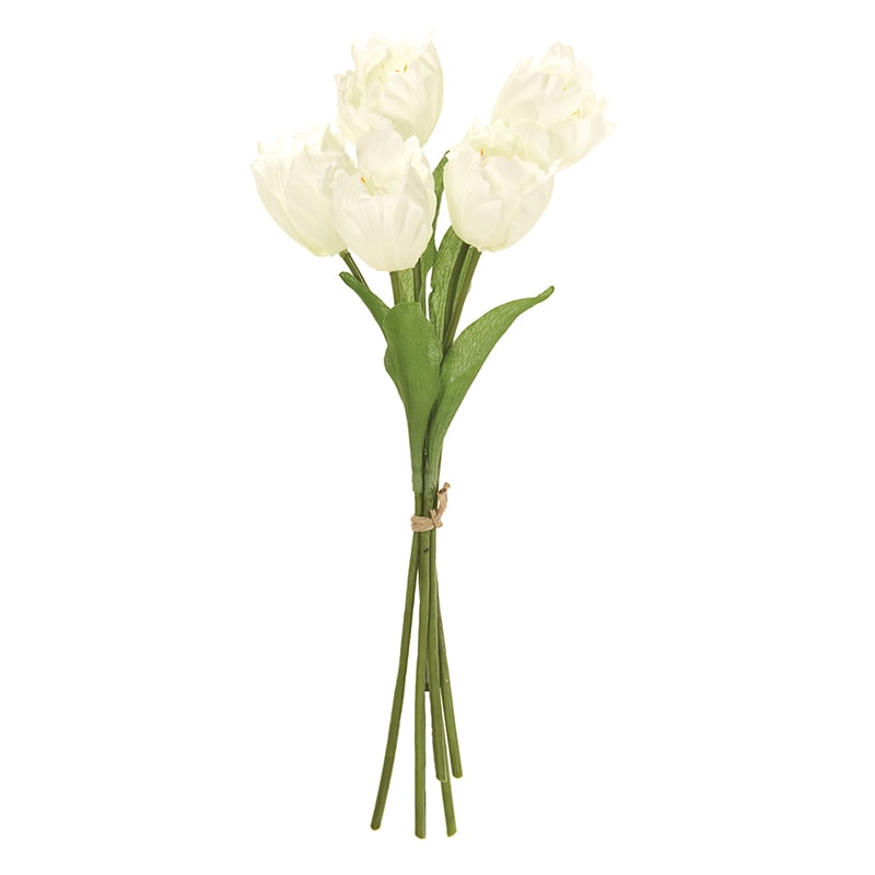 東京堂 造花　エリーチューリップバンドル FM8054 クリームホワイト 1束（ご注文単位1束）【直送品】