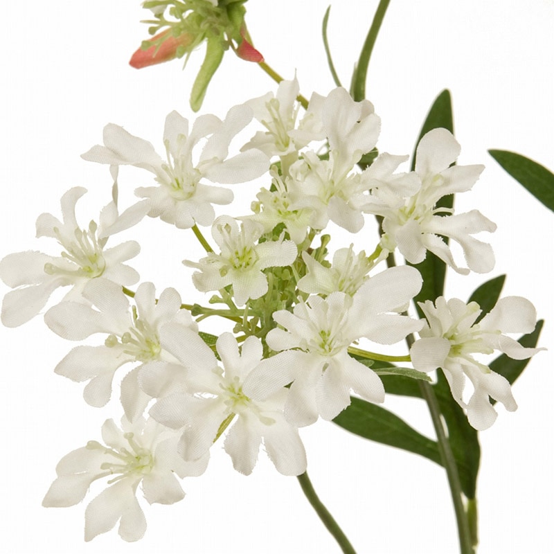 東京堂 造花 フラワリーレースフラワー FM3855 ホワイト 1本(ご注文単位1本)【直送品】