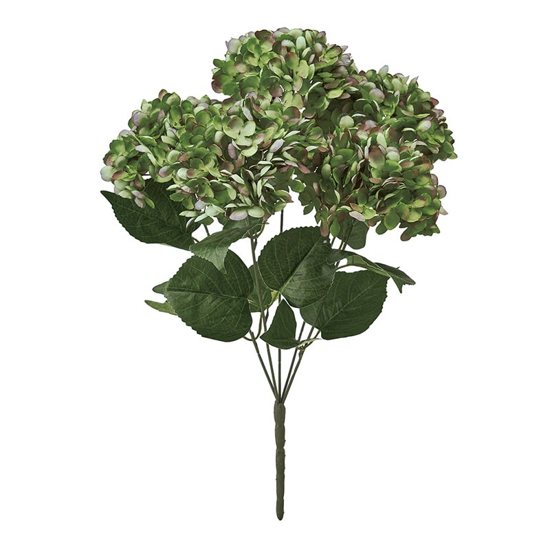 東京堂 造花　ミルハイドレンジアブッシュ FM3694 グリーンパープル 1本（ご注文単位1本）【直送品】