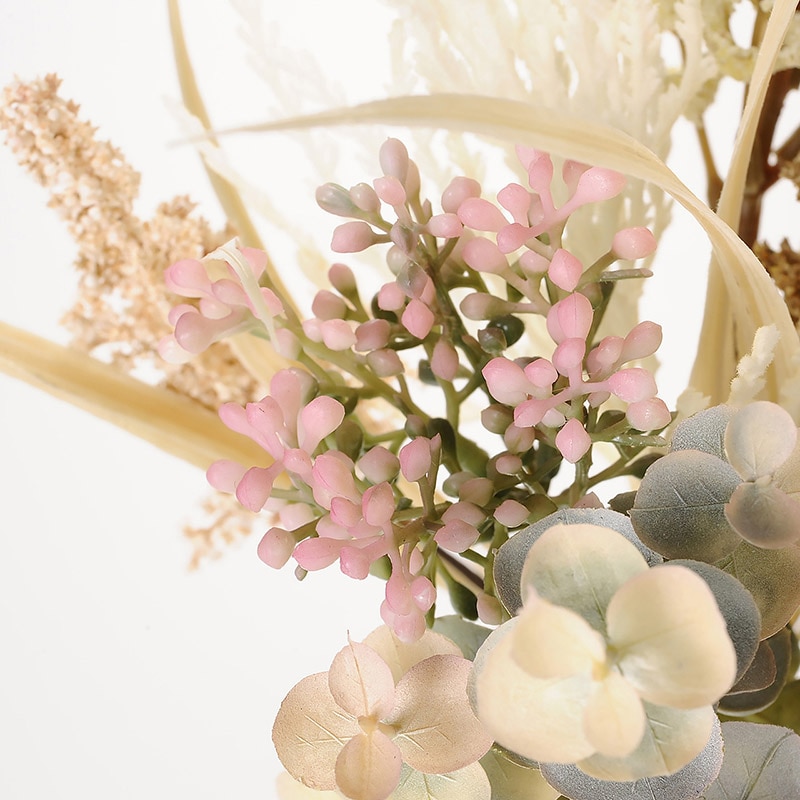 東京堂 造花 パンパスユーカリブーケ FM1051 クリームグリーン 1束(ご注文単位1束)【直送品】