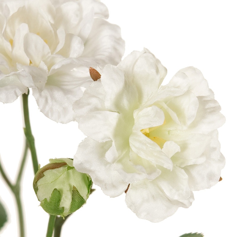 東京堂 造花　バンクシアローズ FM3841 ホワイト 1本（ご注文単位50本）【直送品】