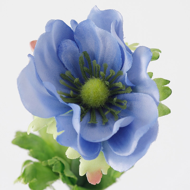東京堂 造花 ミニョンアネモネ FM9655 ライトブルー 1本(ご注文単位1本)【直送品】