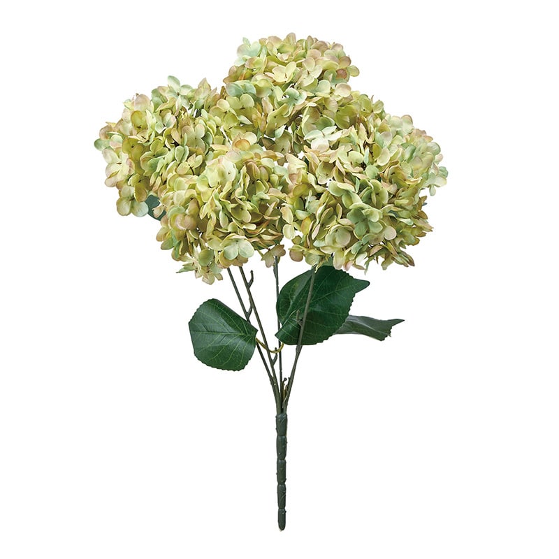 東京堂 造花 ミルハイドレンジアブッシュ FM3694 グリーンブラウン 1本(ご注文単位1本)【直送品】