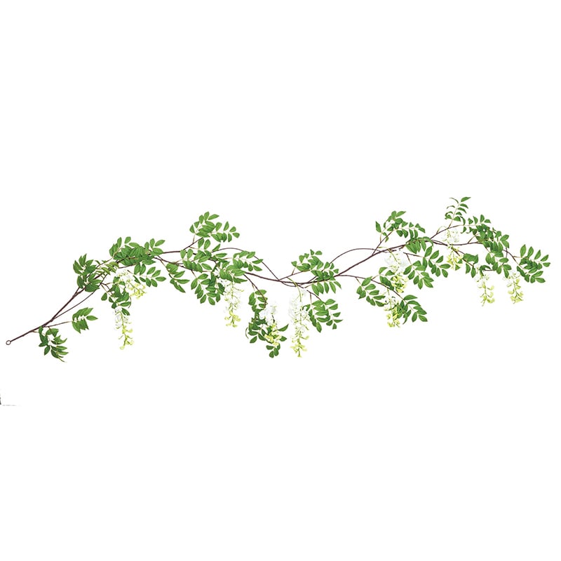 東京堂 造花 みやま藤ガーランド FM302224 ホワイト 1本(ご注文単位1本)【直送品】