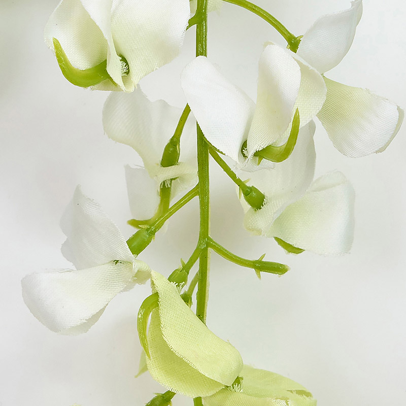 東京堂 造花 みやま藤ガーランド FM302224 ホワイト 1本(ご注文単位1本)【直送品】