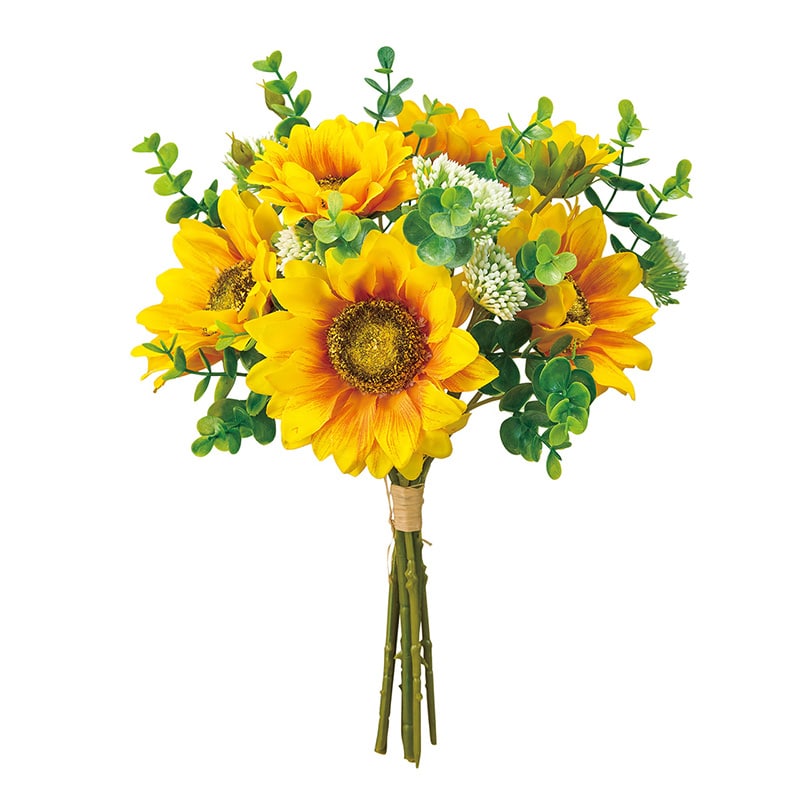 東京堂 造花 プリエサンフラワーブーケ FM1138 ゴ-ルドイエロー 1束(ご注文単位1束)【直送品】
