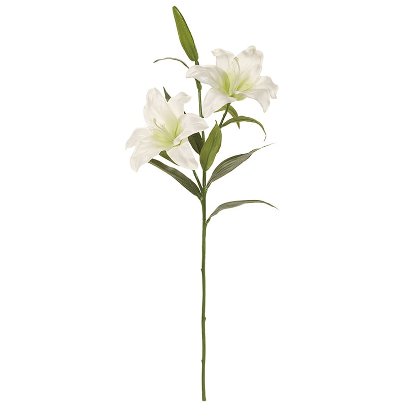 東京堂 造花 クレセントカサブランカ FM9209 ホワイト 1本(ご注文単位1本)【直送品】