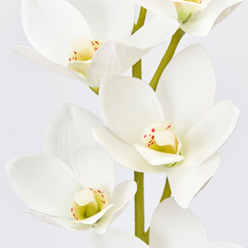 東京堂 造花 ブライトシンビジウム FM1108 ホワイト 1本(ご注文単位1本)【直送品】