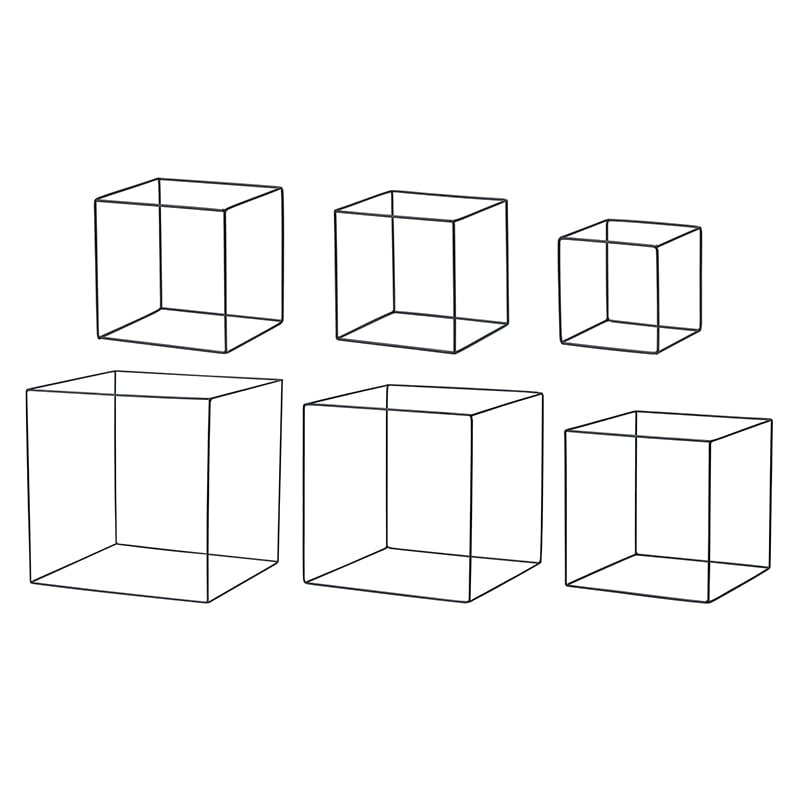 東京堂 ディスプレイ什器　ワイヤーキューブセット 黒 XU000021 　1セット（ご注文単位1セット）【直送品】