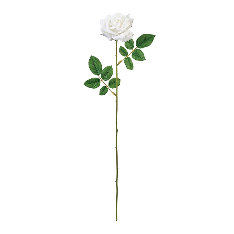 東京堂 造花 ブリリアントローズ ホワイト FM302526-001 1本（ご注文単位1本）【直送品】