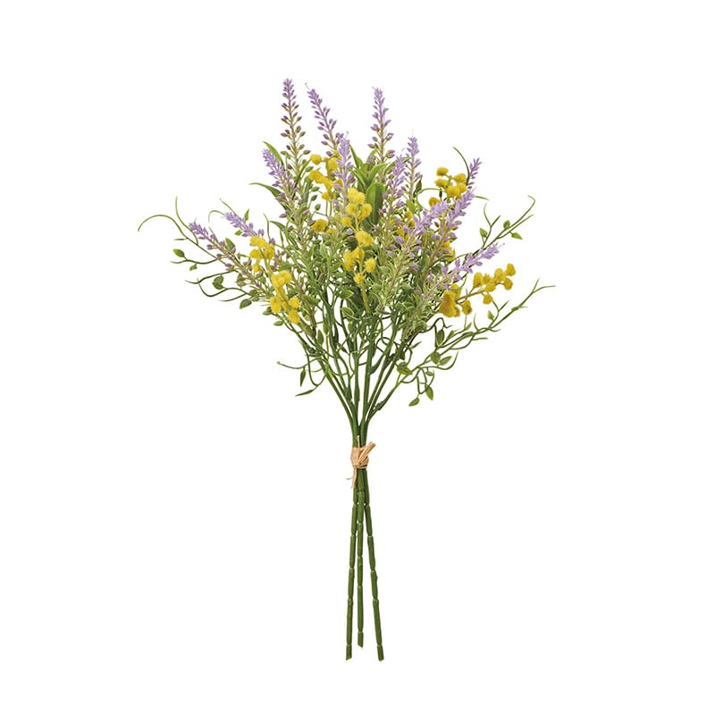 東京堂 造花 ウインディミモザブーケ イエロー/ラベンダー FM006523 1束（ご注文単位1束）【直送品】