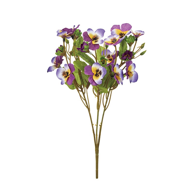 東京堂 造花 ミルパンジーブッシュ イエローパープル FM000233-017 1本（ご注文単位1本）【直送品】