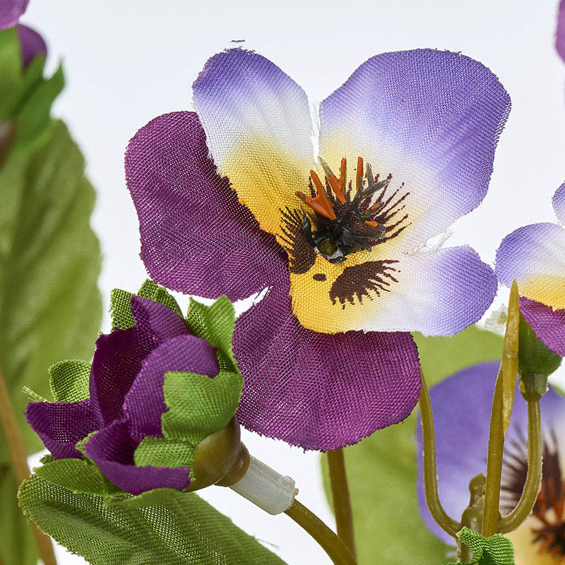 東京堂 造花 ミルパンジーブッシュ イエローパープル FM000233-017 1本（ご注文単位1本）【直送品】