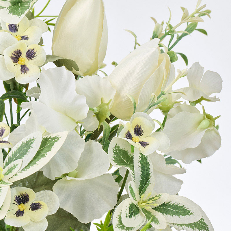 東京堂 造花 ハミングチューリップブーケ クリーム/ホワイト FM008319-001 1束(ご注文単位1束)【直送品】