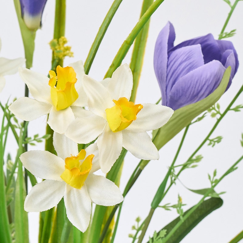 東京堂 造花 ナルシサスミディブーケ クリームパープル FM008325-001 1束(ご注文単位1束)【直送品】