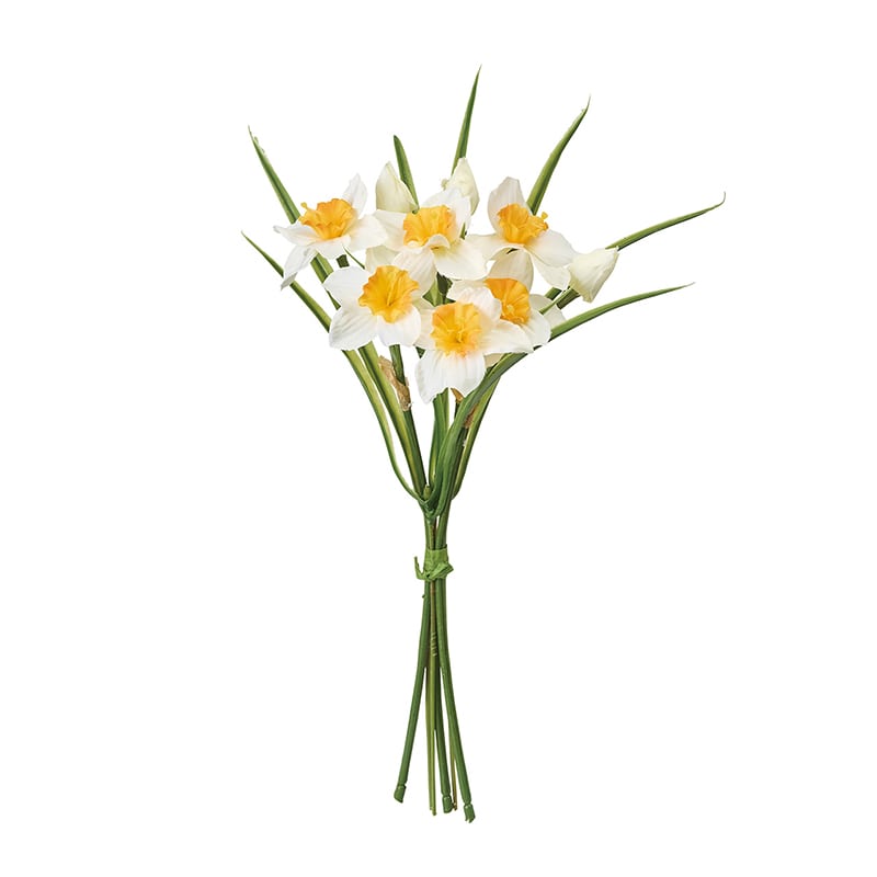 東京堂 造花 ナルシサスグラスバンドル ホワイト/イエロー FM003081-001 1束（ご注文単位1束）【直送品】
