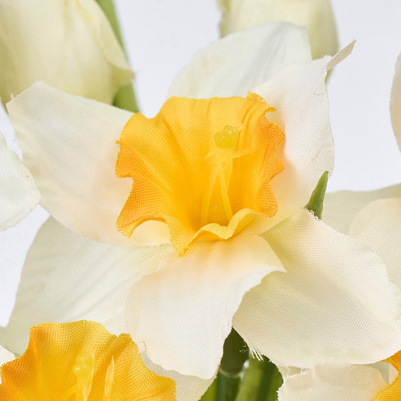 東京堂 造花 ナルシサスグラスバンドル ホワイト/イエロー FM003081-001 1束（ご注文単位1束）【直送品】