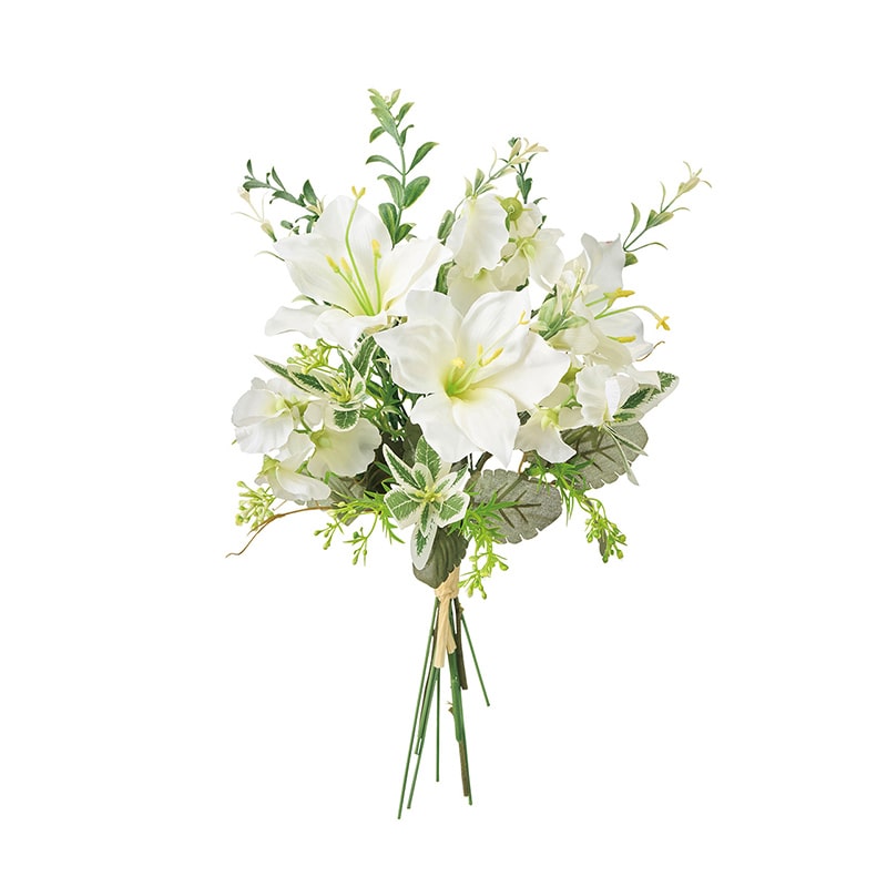 東京堂 造花 ハミングアマリリスブーケ ホワイト FM008327-001 1束（ご注文単位1束）【直送品】