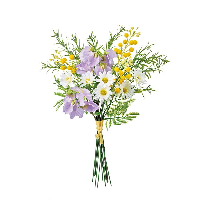 東京堂 造花 デージーミモザブーケ ホワイト/ラベンダー/イエロー FM008328 1束（ご注文単位1束）【直送品】