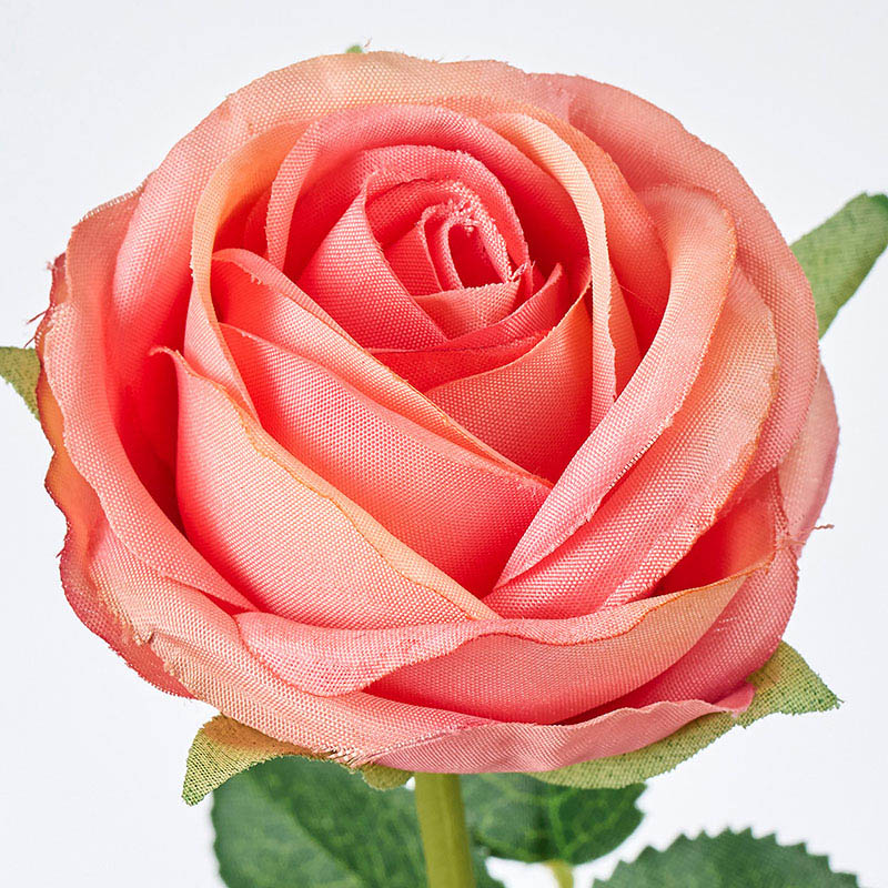 東京堂 造花 プランタンローズ ピーチ/オレンジ FM000026-009 1本（ご注文単位1本）【直送品】