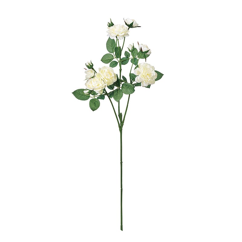 東京堂 造花 ガーデンフリルローズ ホワイト FM000127-001 1本(ご注文単位1本)【直送品】