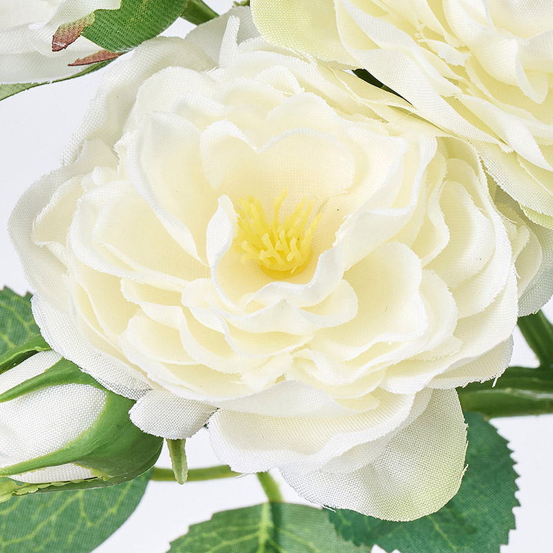 東京堂 造花 ガーデンフリルローズ ホワイト FM000127-001 1本(ご注文単位1本)【直送品】