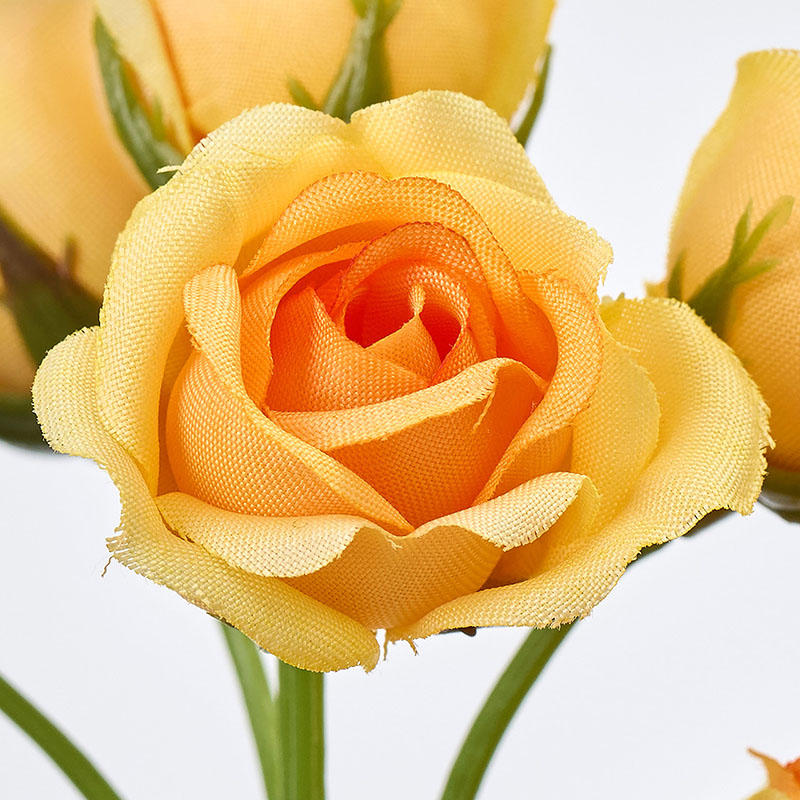 東京堂 造花 パールローズ イエローオレンジ FM000124-004 1本（ご注文単位1本）【直送品】