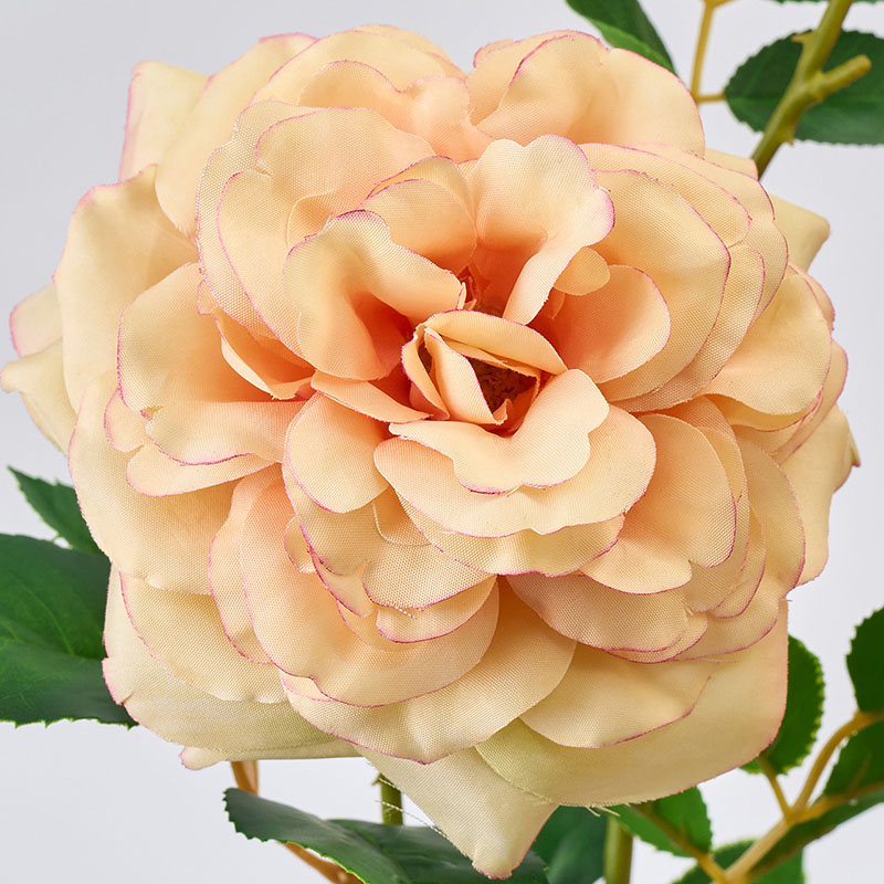 東京堂 造花 ダマスクスプレーローズ ピーチ FM000379-006 1本(ご注文単位1本)【直送品】