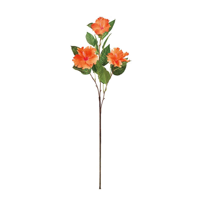 東京堂 造花 パラディハイビスカス オレンジ FM009070-009 1本（ご注文単位1本）【直送品】